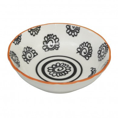 Black Sunflowers Dipping Bowl